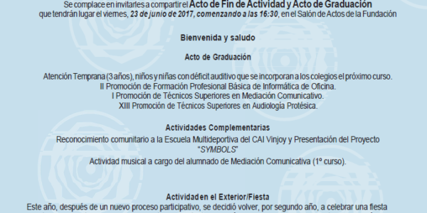 Invitación Acto Graduación